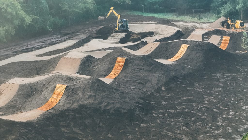 Sandiger Boden auf dem der Bikepark in Nordhorn errichtet wurde